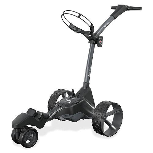 Motocaddy M7 Remote Electric Golf Caddy - Electric Golf Push Cart with Remote, All-Terrain Ready, Automatic Downhill Control, and Long-Lasting Battery - Accessories Included (Black)