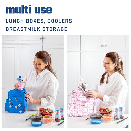 Pink Bows Soft Ice Packs for Lunch Bags & Coolers - 2 Pack by Fit & Fresh