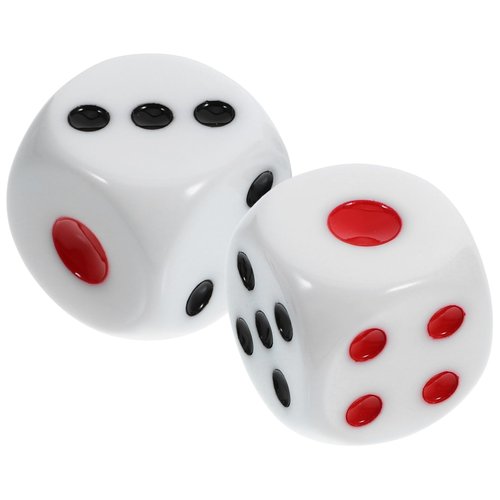 CIYODO 2Pcs Large Dice Funny Game Props for Parties Home Bar Entertainment Lightweight Portable Dice Accessories for Board Game Replacement