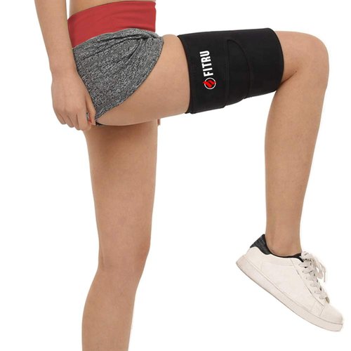 Fitru Premium Thigh Trimmers for Men & Women - Body Wrap Sauna Waist Trainer for Your Legs (pink, S: 29" X 8")
