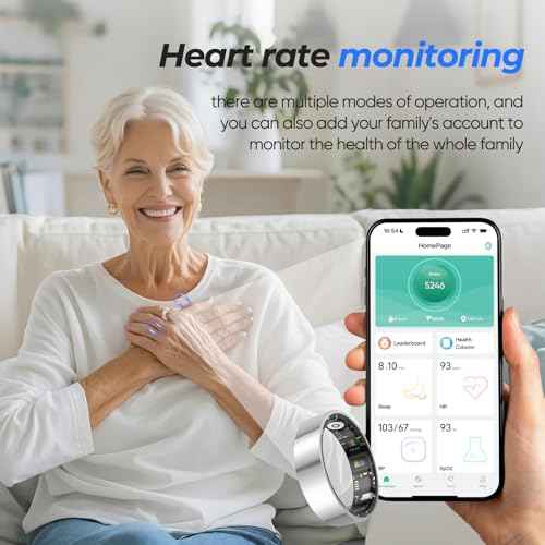 Smart Ring with Sleep Monitoring, 10-Day Battery Life, Stress/Heart Rate/Women's Health Tracker,No APP Subscription, Android & iOS Compatible (Rose Gold, 7)
