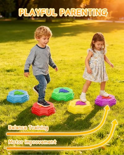 Kids Light Up Balance Beam Set - Musical Stepping Stones & Obstacle Course