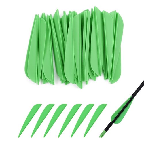 4 Inch Archery Fletches Plastic TPU Fletching Vanes Feathers Vane DIY for Archery Arrows Carbon Arrow Hunting Target Shooting - Pack of 50