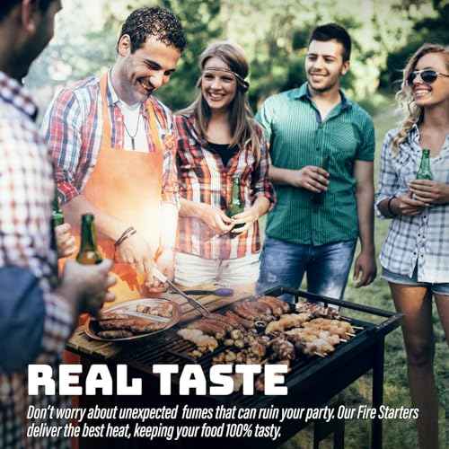 Fire Starter Squares (72 Pack) - Fire Starters for Fireplace, Grill, BBQ, Camping, Wood Stove and Bonfire Accessories - Odorless & Water Resistant