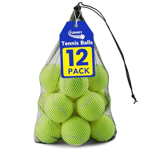 12 Pack Pressureless Tennis Balls for Dog & Training - Durable & Versatile