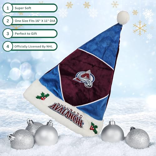 NHL Colorblock Santa Hat ? Show Your Ice Hockey Spirit with Officially Licensed NHL Holiday Fan Apparel and Gift