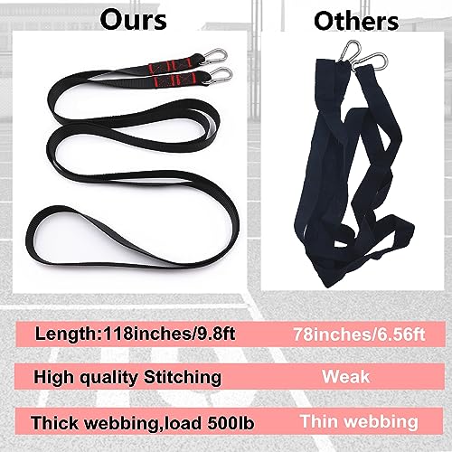9.8FT Sled Harness Pulling Straps for Resistance Speed & Agility Training - 3m Strap