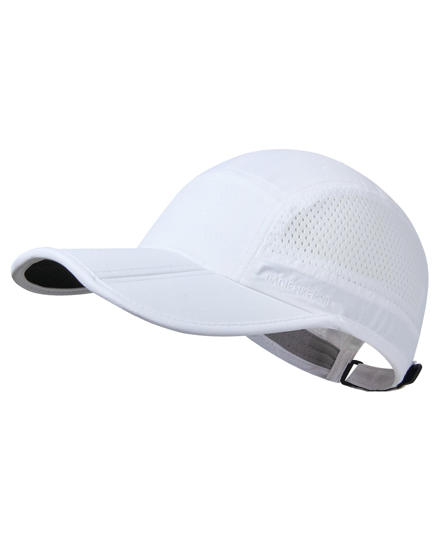 GADIEMKENSD Men Outdoor Hat Reflective Folding Running Sport Hats Summer Cool UPF 50 Sun Unstructured Baseball Caps for Men Women Breathable Light Quick Dry Travel Golf Hat White
