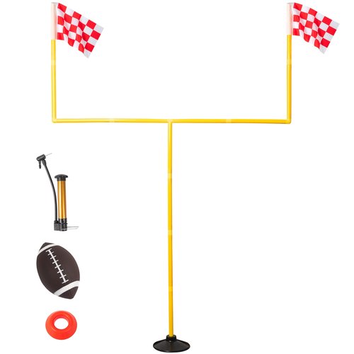 Portable Football Field Goal Post Set with Football-Backyard Kicking Field Goals for Kids Youth and Adults - 6 ft x 4 ft(2 ft-6 ft in Height)