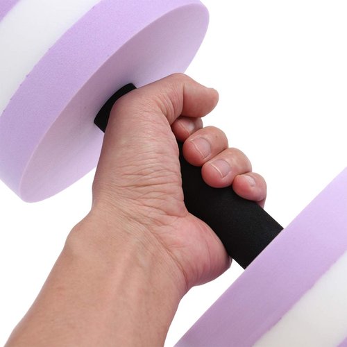 SEWACC Aquatic Exercise Dumbbells 2Pcs Water Dumbells Foam Water Weights Aquatic Fitness Equipment for Water Aerobics (Purple)