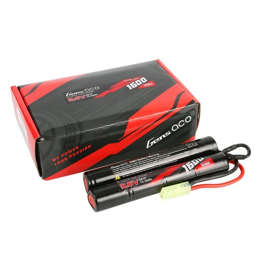 Gens ace 1600mAh 9.6V 8S1P Airsoft Nunchuck-Style NIMH Battery with TMY Plug