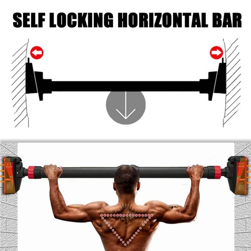 Strength Training Chin up Bar without Screws - Adjustable 27.2"-36.2" Width for Upper Body Training Locking Mechanism Pull-up Bar for Doorway - Max Load 440lbs