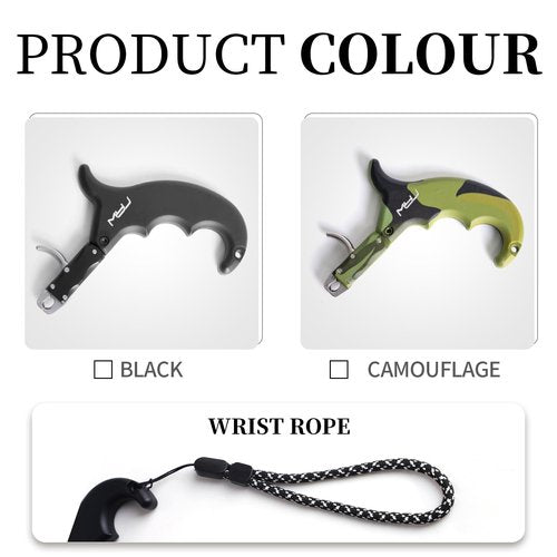 Moyujian Archery Release Using Aviation Aluminum6061-T6 Integrated Die-Casting Technology Bow Release Can Adjust Trigger Position According to Finger Length
