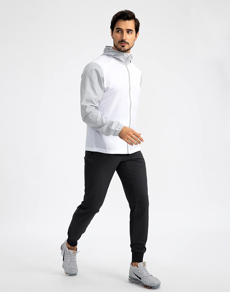 Pudolla Men’s Lightweight Jogger Pants - Black, Medium, Zipper Pockets