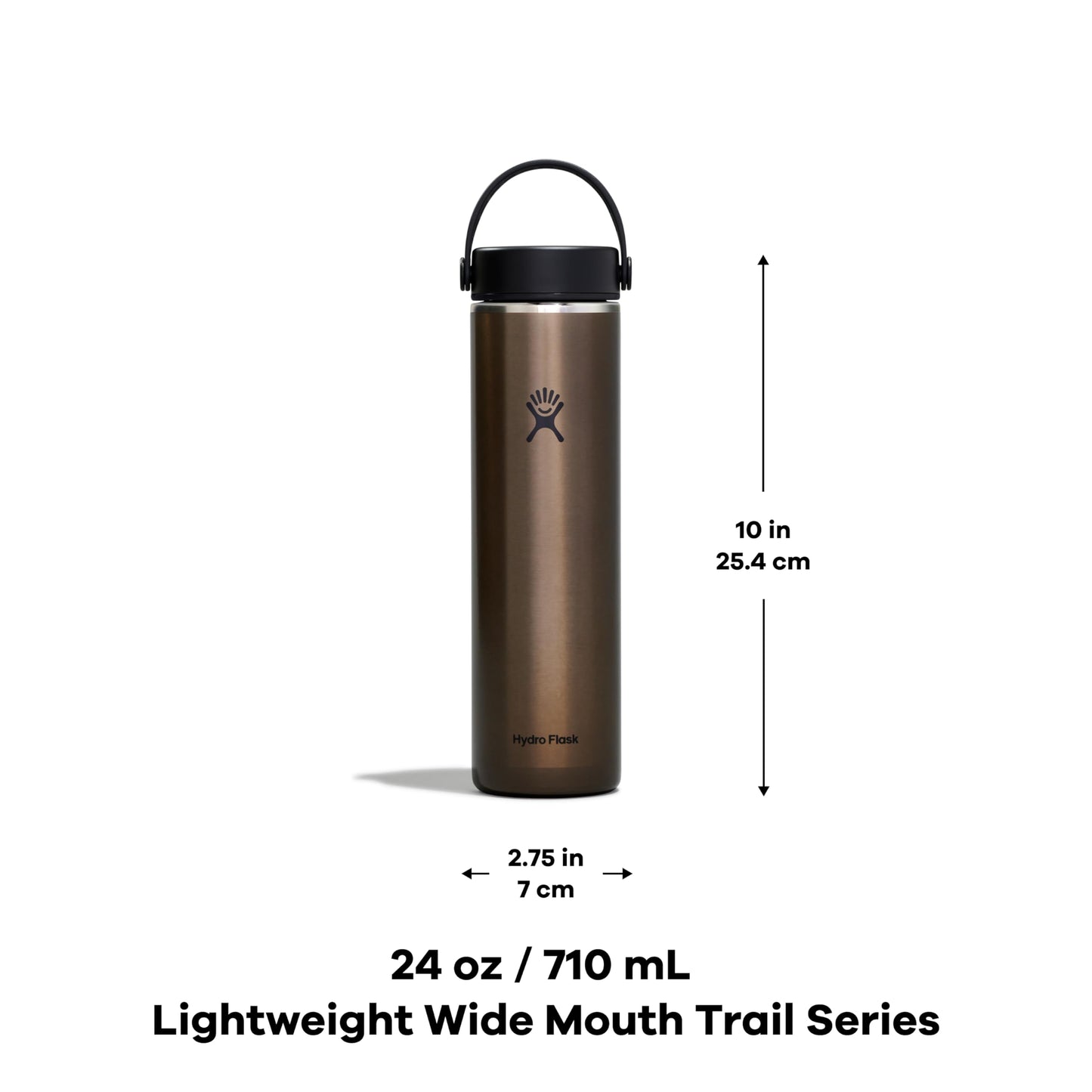 Hydro Flask 24 Oz Lightweight Wide Flex Cap Obsidian