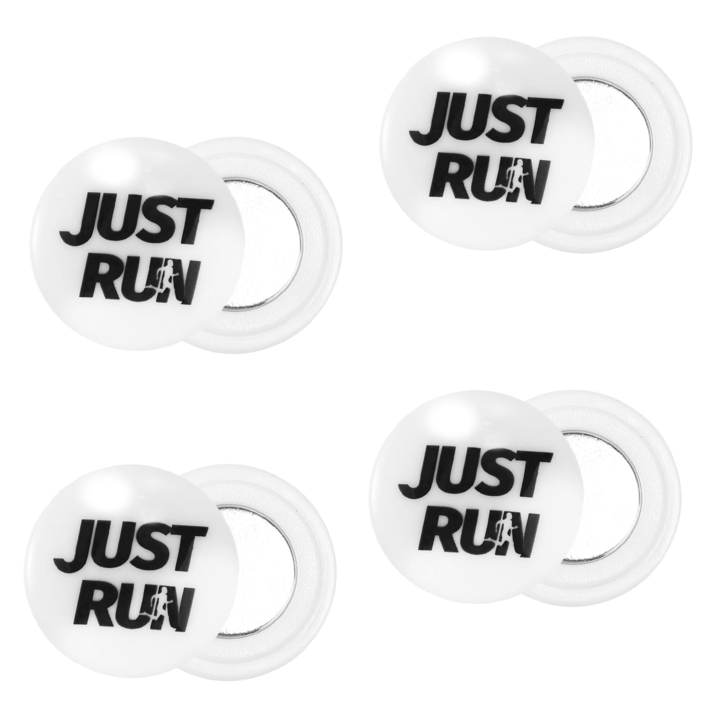 Tinoaly 4 Pairs Magnetic Race Bib Clips, Running Bib Holder Marathon Race Number Board Snaps Fixing Magnets for Runners