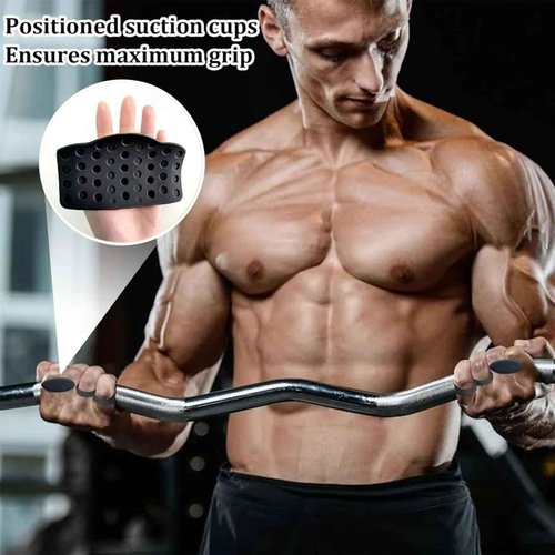 JIUANODD 2025 Upgrade Rypt Grip for Weight Lifting Fingerless Workout Gloves for Men Women, Gryp Weight Grip with Anti-Slip and Sweat-Proof for Gym Grips Training and Exercise - (2 PCS, Black)