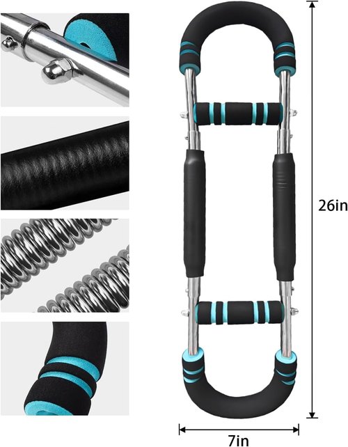 XVESOY Shaker Twister Arm Trainer, Chest Exerciser for Men,Twister Arm Exerciser,Chest Trainer for Men,Shoulder Muscle Training Fitness Equipment, Portable Spring Resistance Home Fitness Equipment