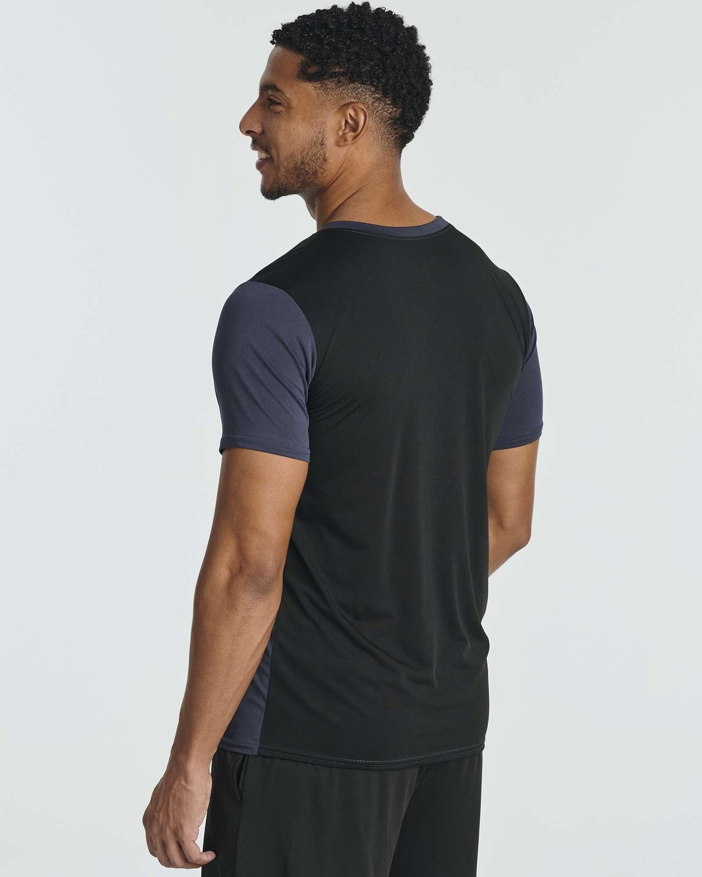 Real Essentials 5 Pack: Men’s Short Sleeve Dry Fit T-Shirts – Moisture Wicking Athletic Workout Gym Fitness Casual Tees, Set 15, Large