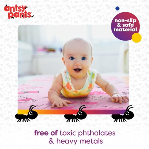 Antsy Pants Kids Yoga Mat - Yoga Mats for Kids, Home Workout, Travel, Fitness, Pilates, Stretching, Sturdy Non-Slip Exercise Mat for Toddlers, Size 60” x 24”, 3mm Thick Free of Toxic Phthalates
