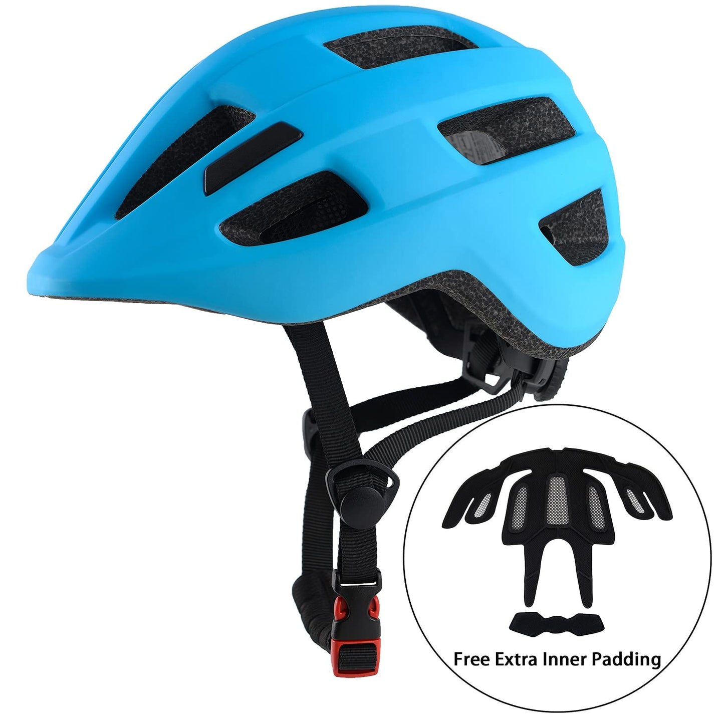 Kids Bike Helmet for Ages 1-8 Years, Adjustable Toddler Boys and Girls Helmets, Lightweight Child Infant Bicycle Cycling Scooter Sports Helmet 48-54cm Blue