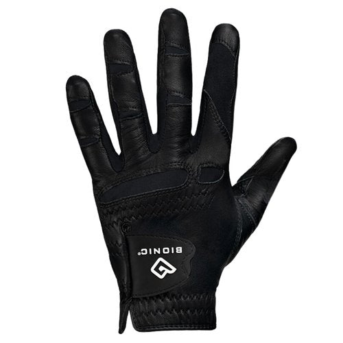 Men's StableGrip with NaturalFit 2.0 Golf Glove with Dual Expansion Thumb for Best Fit - Premium Cabretta Leather… (Black, Large, Left)