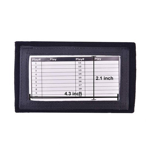 Careworx Playbook Wristband (Youth) with Triple Windows-Great for Tackle,Touch,and Flag Football (Black)