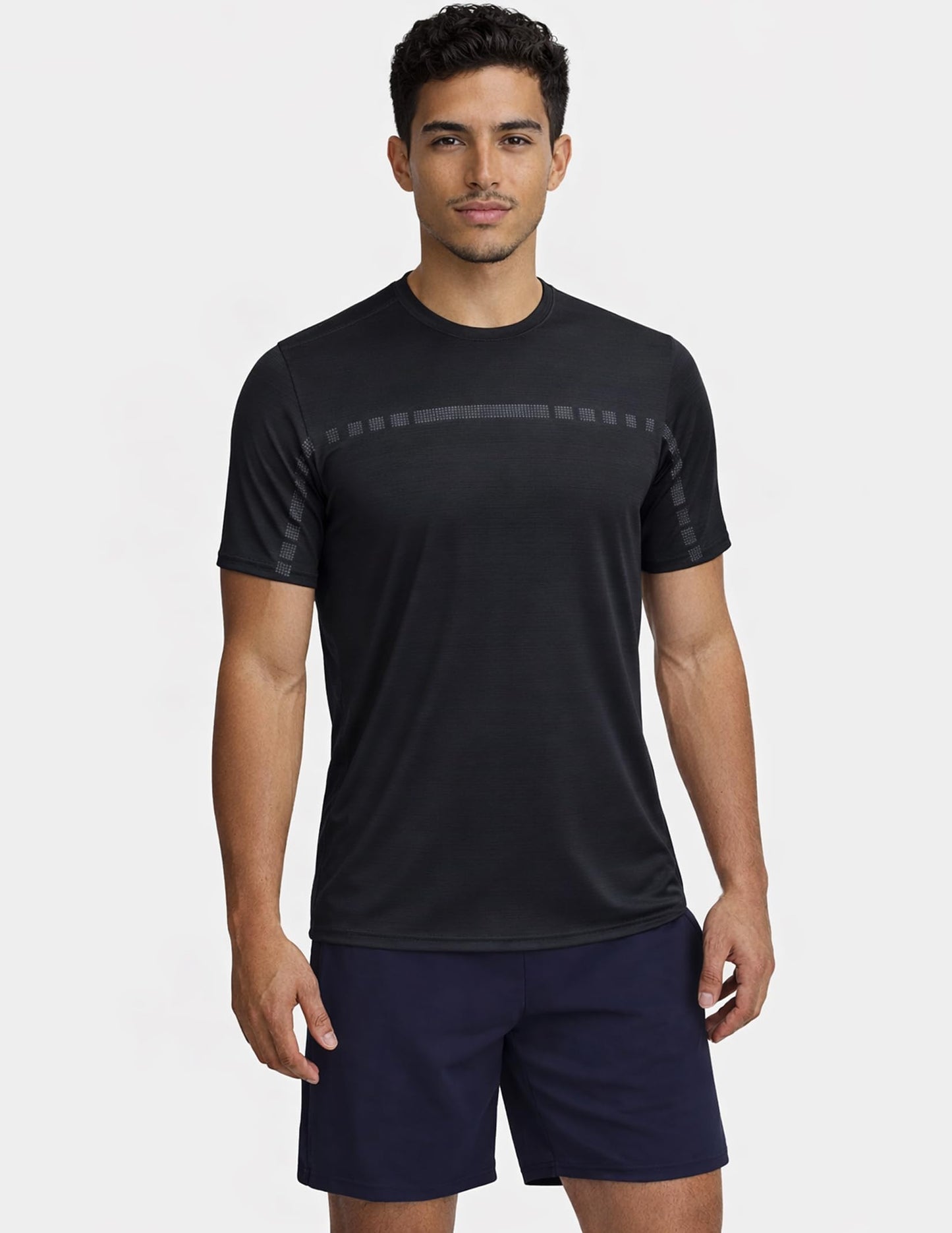5 Pack Men’s Active Quick Dry Crew Neck T Shirts | Athletic Running Gym Workout Short Sleeve Tee Tops Bulk (Set 5, 5X-Large) Blacks