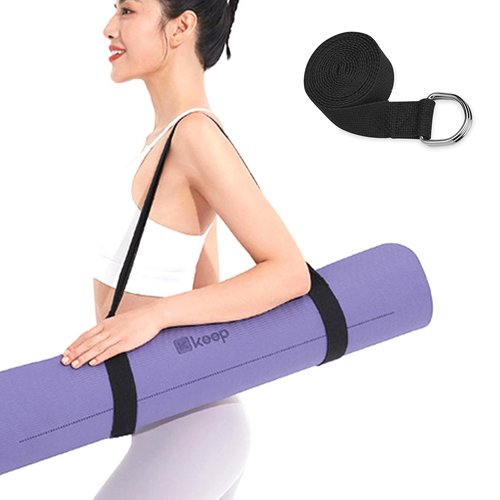 Yoga Mat Sling yoga straps for stretching Carrying Strap for Yoga Mat with Metal D-Rings for Secure Fit (No Mat Included)