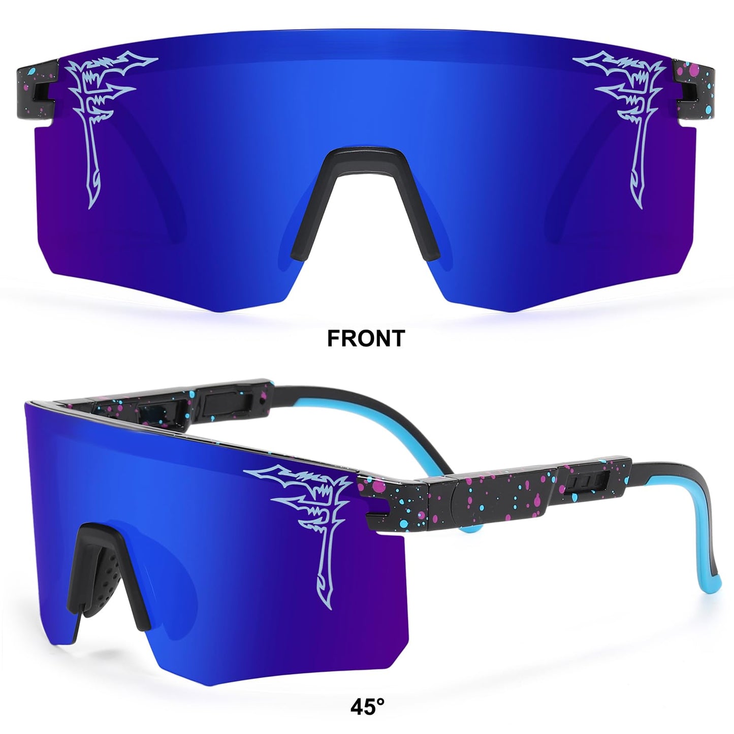 FIXEROS Two Sizes Polarized Baseball Sunglasses For Adults and Youth Boys Girls Kids UV400 Men Women Cycling Outdoor Sports Sun Glasses-FAA5