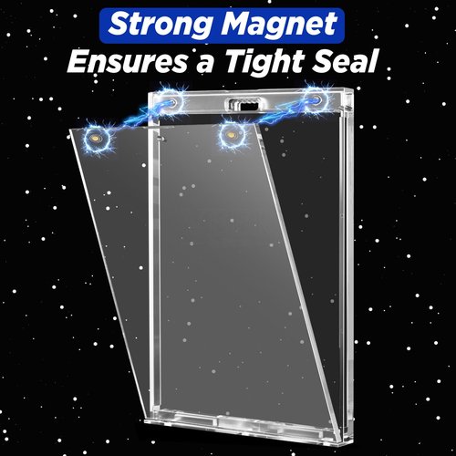 Magnetic Comic Book Display Cases 2 Pack- Crystal Clear Comic Book Display Holders, UV Protection Hardcase Protectors, Mountable Display Frame