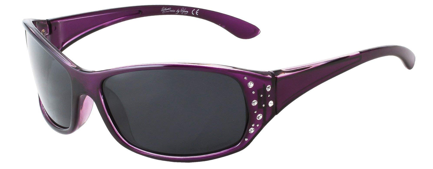 Hornz Polarized Sunglasses for Women – Deep Lavender Frame – Dark Smoke Lens – HZ Series Elettra – Women’s Premium Designer Fashion Sunglasses