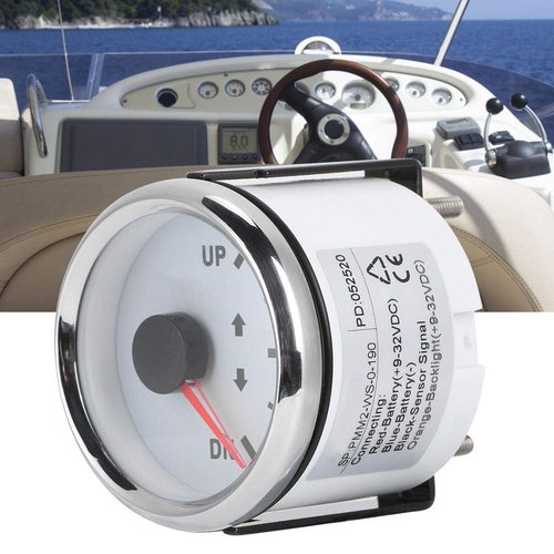 Acouto Marine Trim Gauge Kit - 52mm/2in UP-DN Motor Trim Indicator with Red Backlight and Angle Measurement