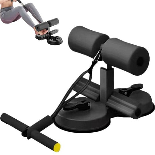 Ab Training Auxiliary Device, Double Suction Cups, Three Levels of Height Adjustment, Multi-Functional Adjustable Ab Trainer Equipment, Fitness Equipment for Home (Gray)