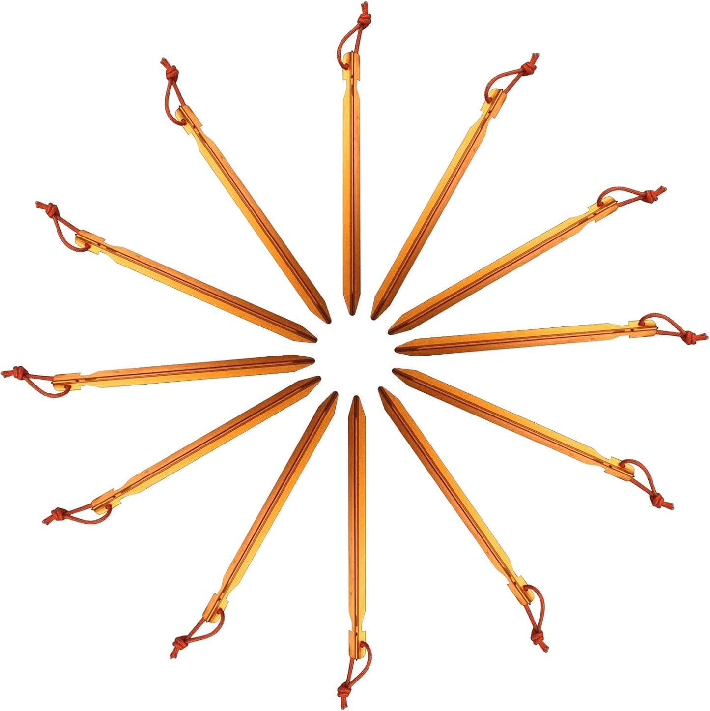 12 Pack Tent Stakes, 7075 Ground Metal Camping Aluminum Tent Pegs, Lightweight Tent Stakes Heavy Duty Spikes Camping Accessories