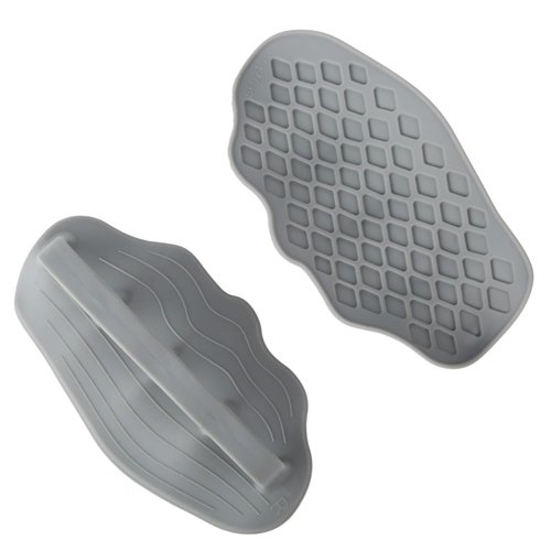 lasuroa 2pcs Weight Lifting Grips, Anti-Slip Silicone Gym Grips for Men & Women Sweat-Resistant Hand Protection for Deadlifts Pull-Ups Dumbbells Barbell Workouts (Gray)