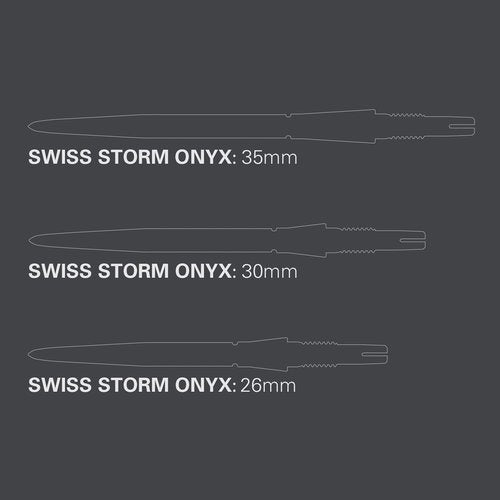 TARGET Darts Swiss Point Storm Steel Dart Points, Onyx (3 Pack Set of Tips) 35MM ??Gold | Change Dart Points, Spare Tips, Professional Darts Accessories