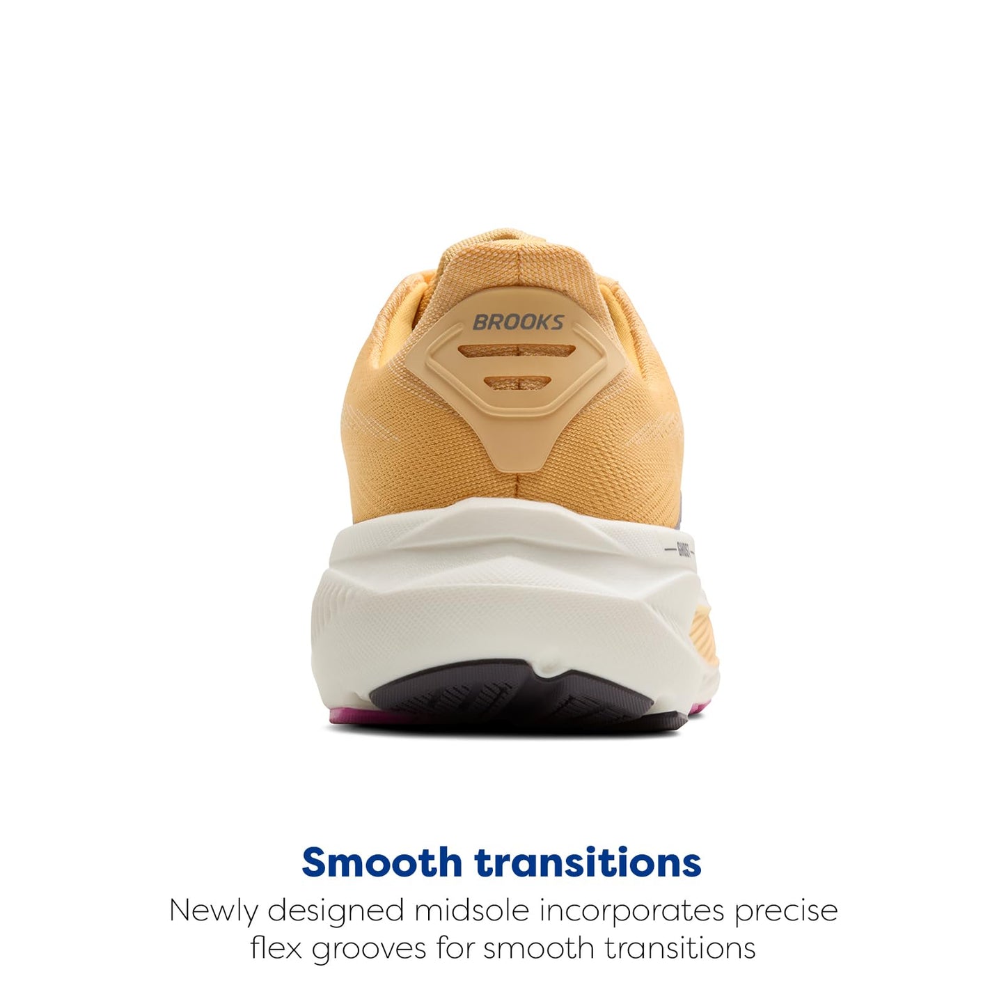 Brooks Women’s Ghost 17 Neutral Running Shoe - Apricot/Grey/Pink - 9.5 Medium