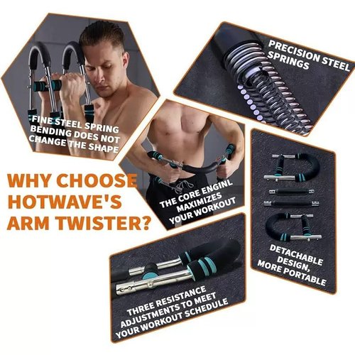 Twister Arm Exerciser,40-110lb Adjustable Chest Workout Equipment, Forearm Triceps Chest Enhanced Exercise Strengthener,Portable Detachable Upper Body Fitness Machine for Home and Gym