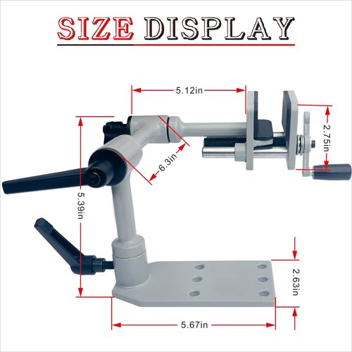 FANOWZUO Universal Bow Vise Bench Vise - 360° Adjustable Archery Bow Vise for Compound & Recurve Bows, Heavy-Duty Metal Construction, Stable Table Mount for Bow Tuning, Maintenance & Repair Bow Press