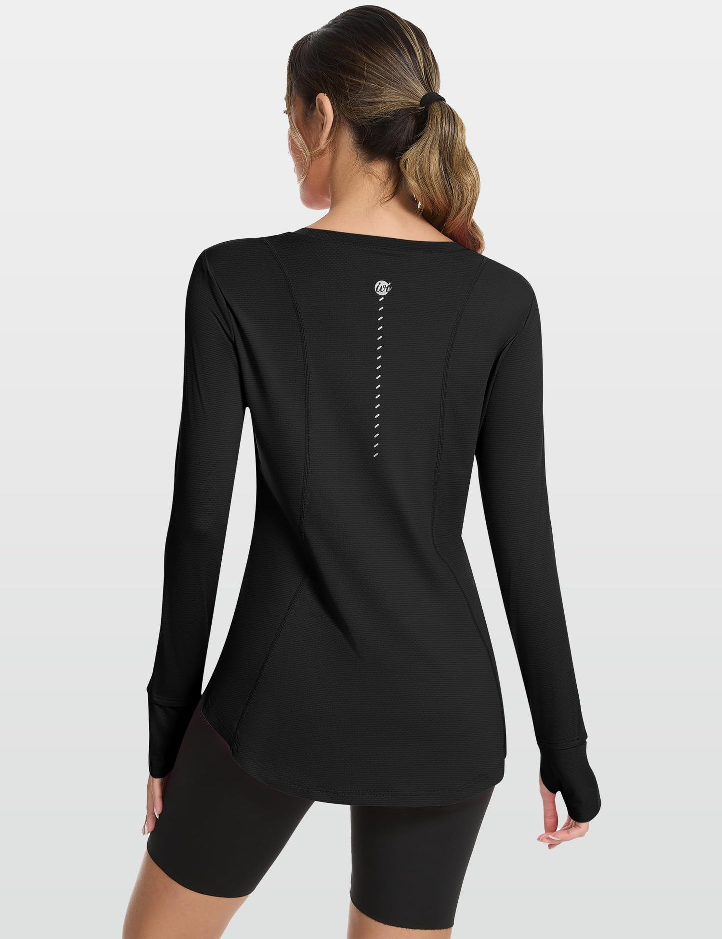 Ivicoer Women's Sun Shirts UPF 50+ Long Sleeve SPF UV Protection Shirt Lightweight Quick Dry Workout Hiking Tops for Women Black XXL