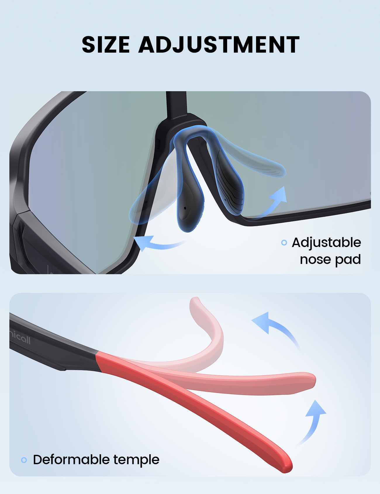 Lamicall Polarized Sports Sunglasses for Men Women, [29g Ultralight] UV400 Protection Sun Glasses for Cycling Running Baseball Fishing Golf Beach Volleyball, Full Frame, Black