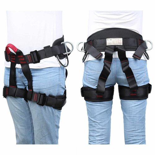 HandAcc Climbing belts, Thicken Professional Large Size Safety Belt for Caving Rock Climbing Fire Rescuing Rappelling Tree and Outdoor Adventure Activities
