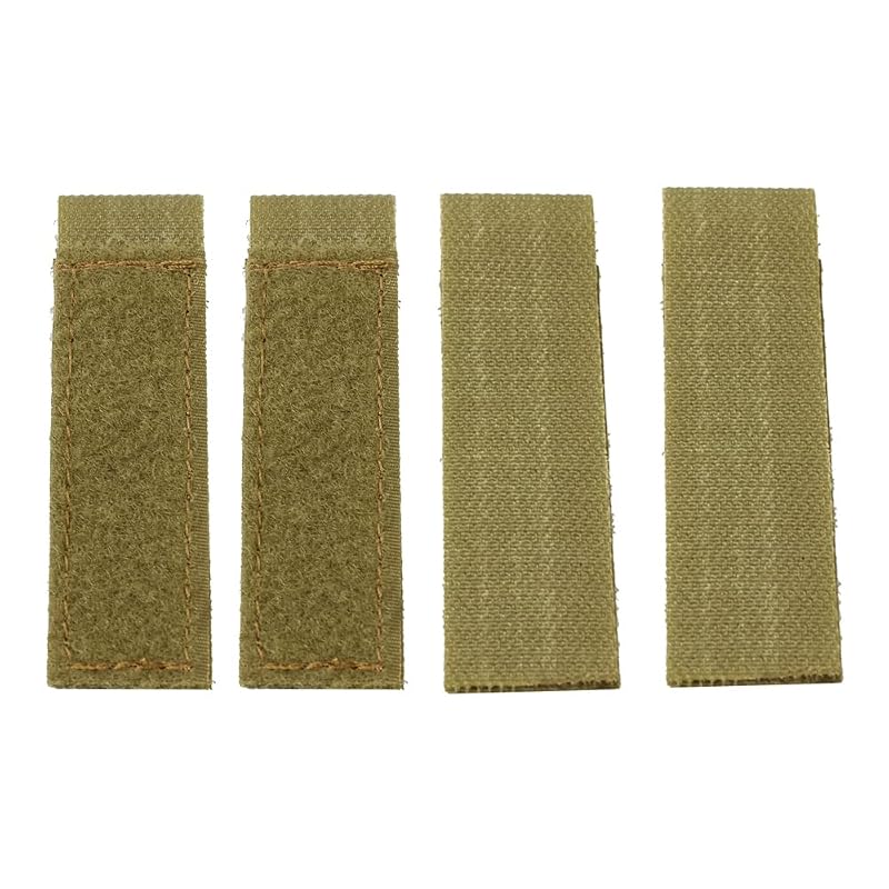 Molle Strips for Attaching Tactical ID Patches - 3-Inch High, 4-Count Tan