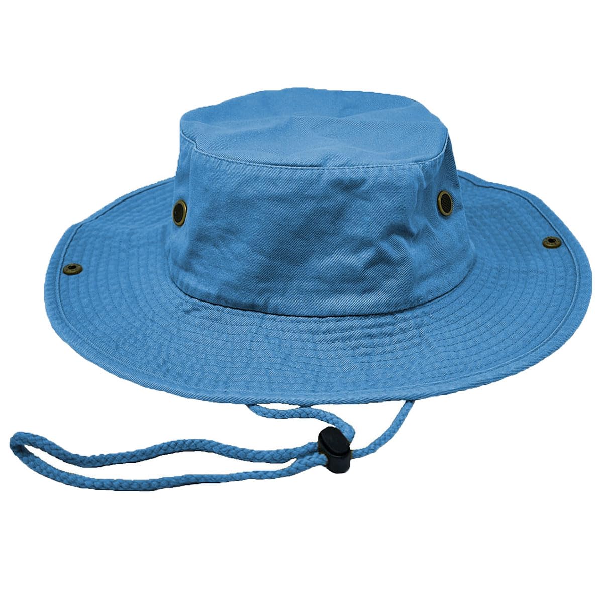 Glory Max Washed Cotton Bucket Hat with Chin Strap Fishing Sun Safari Boonie Cap (as1, Alpha, l, x_l, Baby Blue)