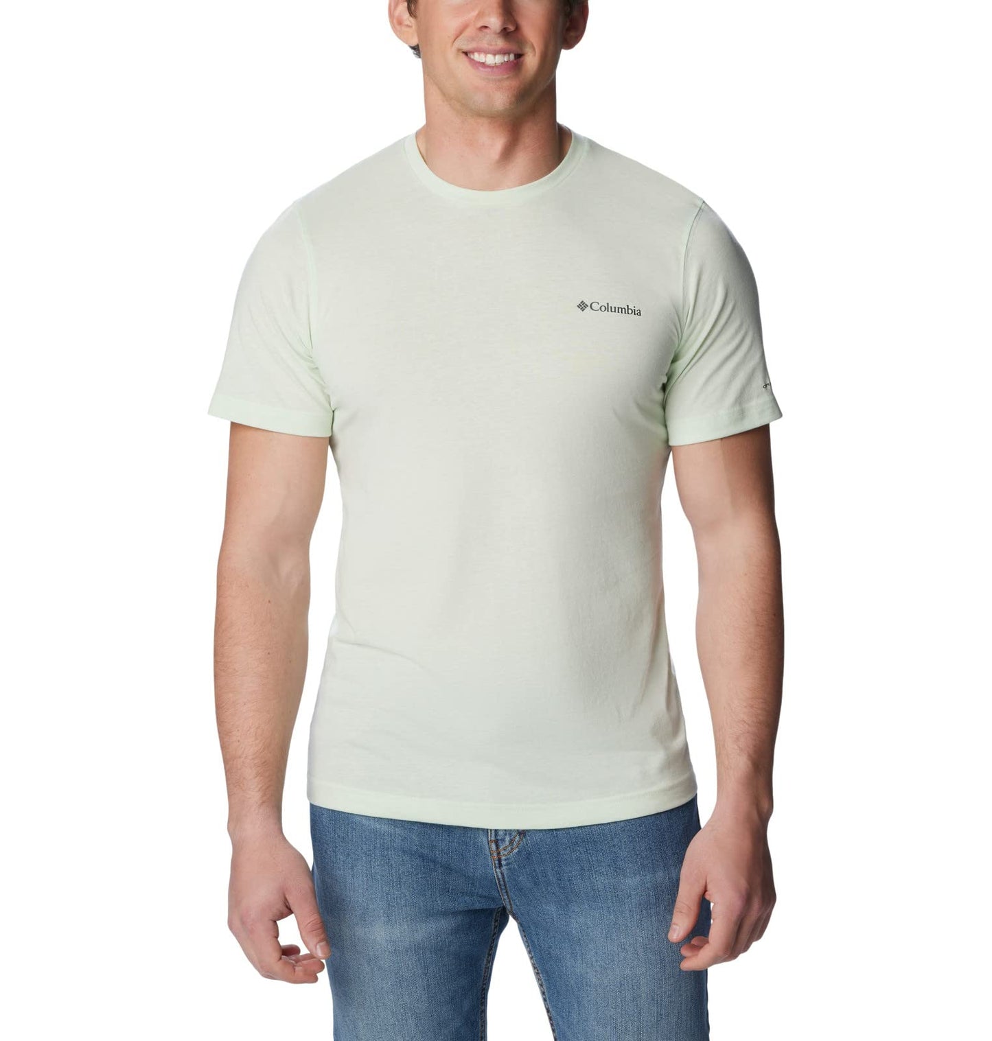 Columbia Men's Thistletown Hills Short Sleeve, Ice Green Heather, 4X Tall