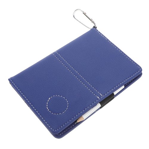 POPETPOP 1set Pu Leather Golf Scorebook with Pencil Stylish Golf Score Keeper Portable Score Card Holder for Course Practice Ranges Elegant Design for Enthusiasts