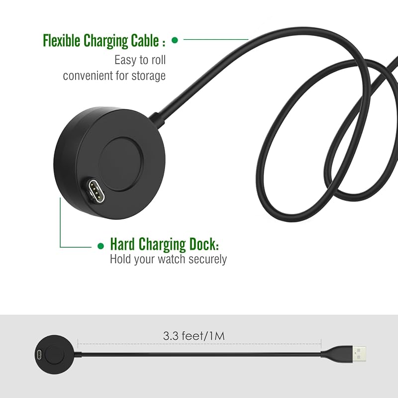 MoKo 2 Pack USB Charging Dock for Garmin Watches – Compatible with Multiple Models (Variation: 2 Pack+USB-A)