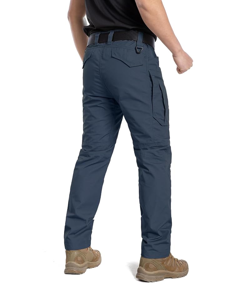 Carwornic Men’s Ripstop Cargo Tactical Pants - Water-Resistant, 8 Pockets, Blue 34W x 32L