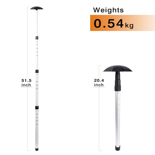 BIRDIEBLAST Golf Travel Support Pole,Aluminium Golf Support Rod,Golf Travel Bag Support System to Protect Clubs from Impacts (Black)